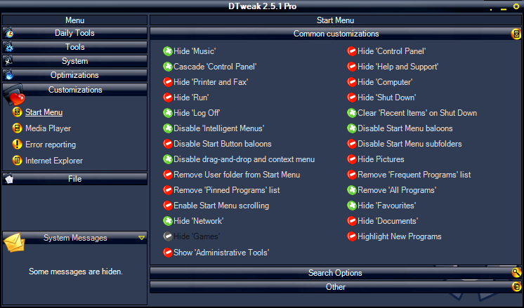 Start Menu Settings